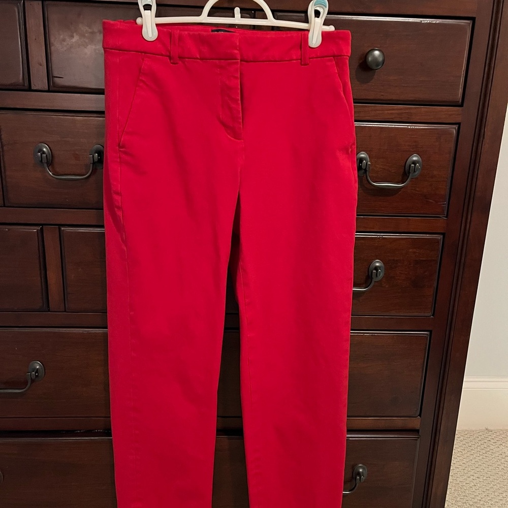 J. Crew Bold Red Kallie Pants